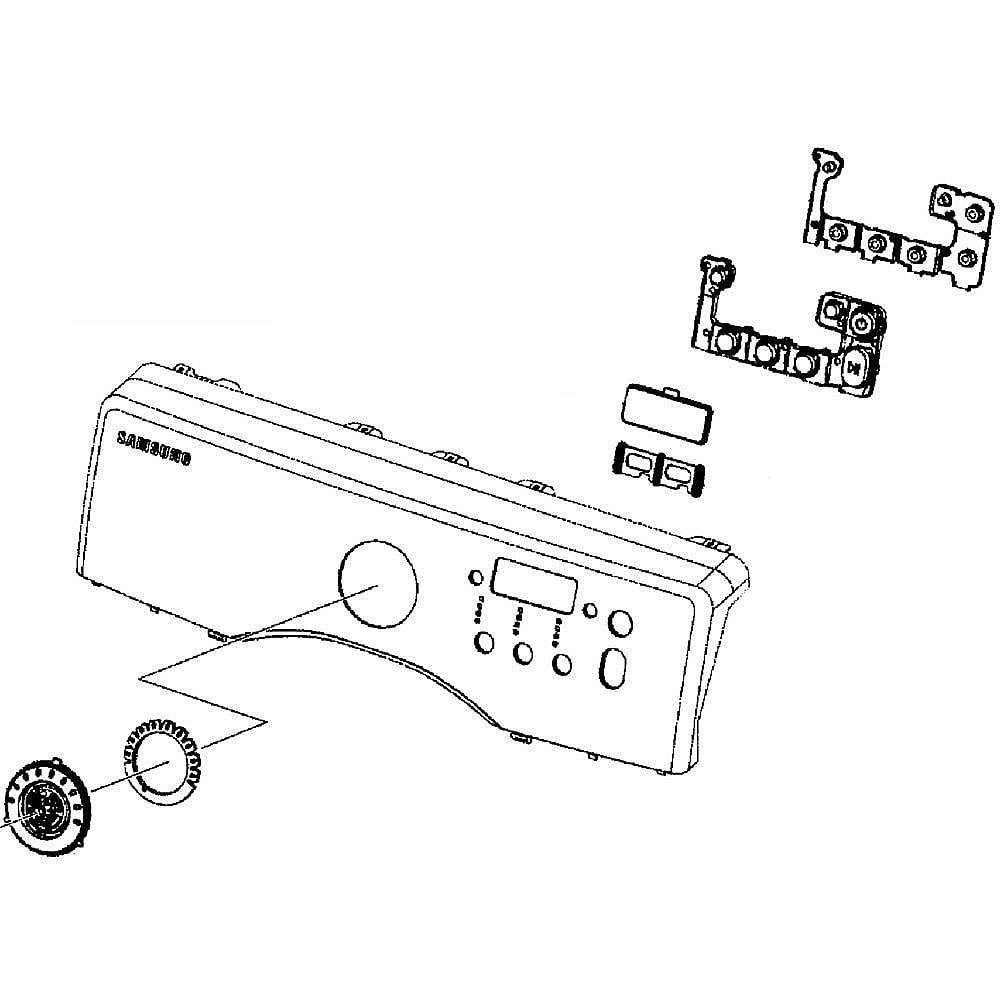 Photo of Samsung Part #dc97-16830A, Dryer Control Panel Assembly from Repair Parts Direct