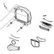 Dryer Front Bulkhead for Samsung DV45H7000EP/A3-00 - Part DC97-16956E