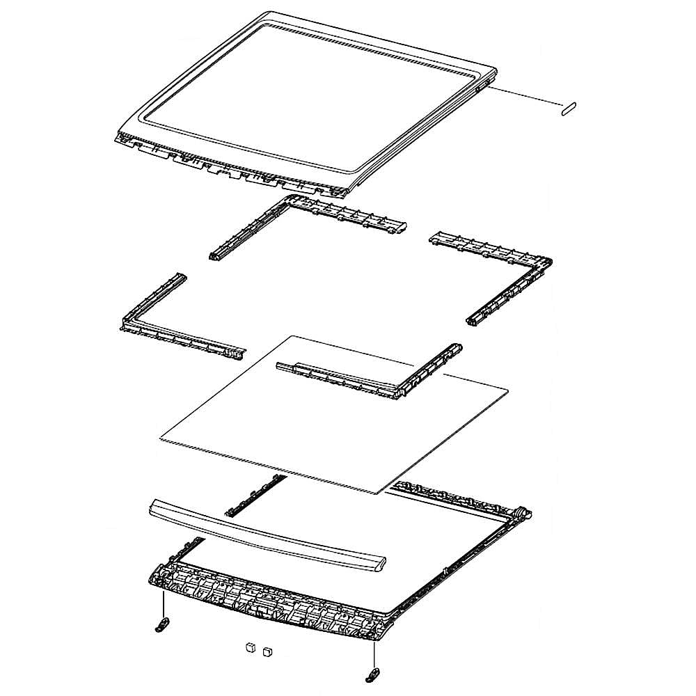 Photo of Samsung Part #dc97-16959Y, Washer Lid Assembly | 26.38 x 23.23 x 5.91 from Repair Parts Direct