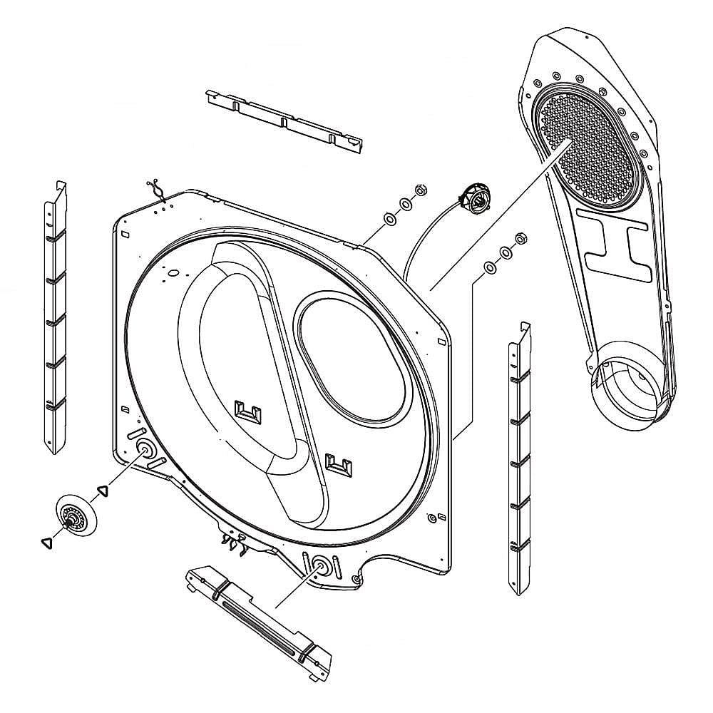 Samsung Part #dc97-17076V, Dryer Bulkhead Assembly