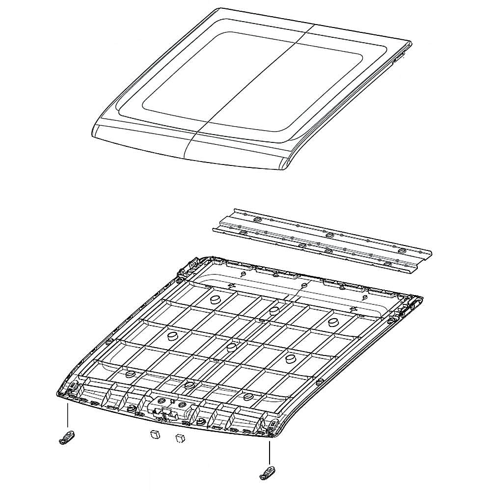Photo of Samsung Part #dc97-17133C, Washer Lid Assembly from Repair Parts Direct