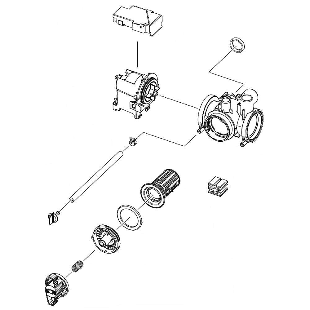 Washer Drain Pump Assembly