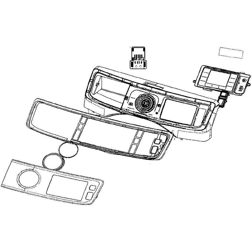 Part #dc97-18088R, Samsung Washer Control Panel Assembly / 27.24 x 9.45 x 4.92
