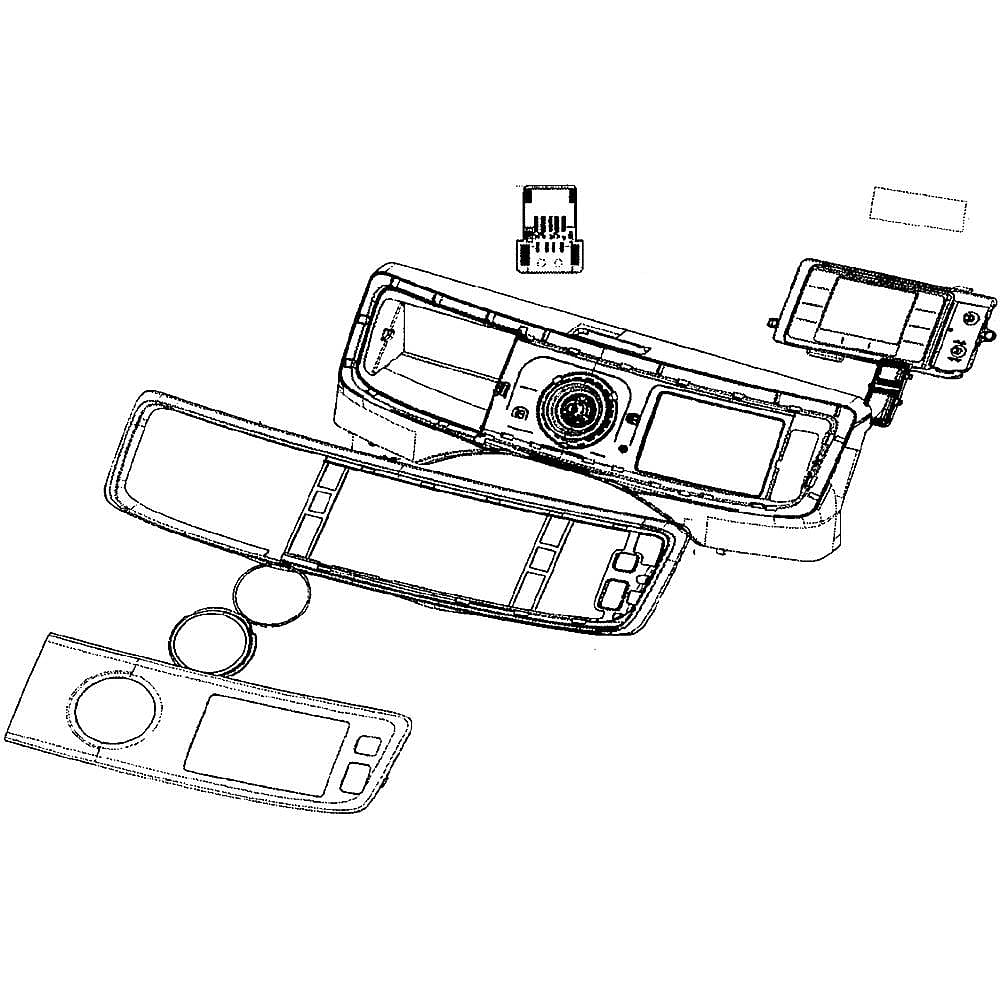 Part #dc97-18088S, Samsung Washer Control Panel Assembly / 28.62 x 11.02 x 5.87