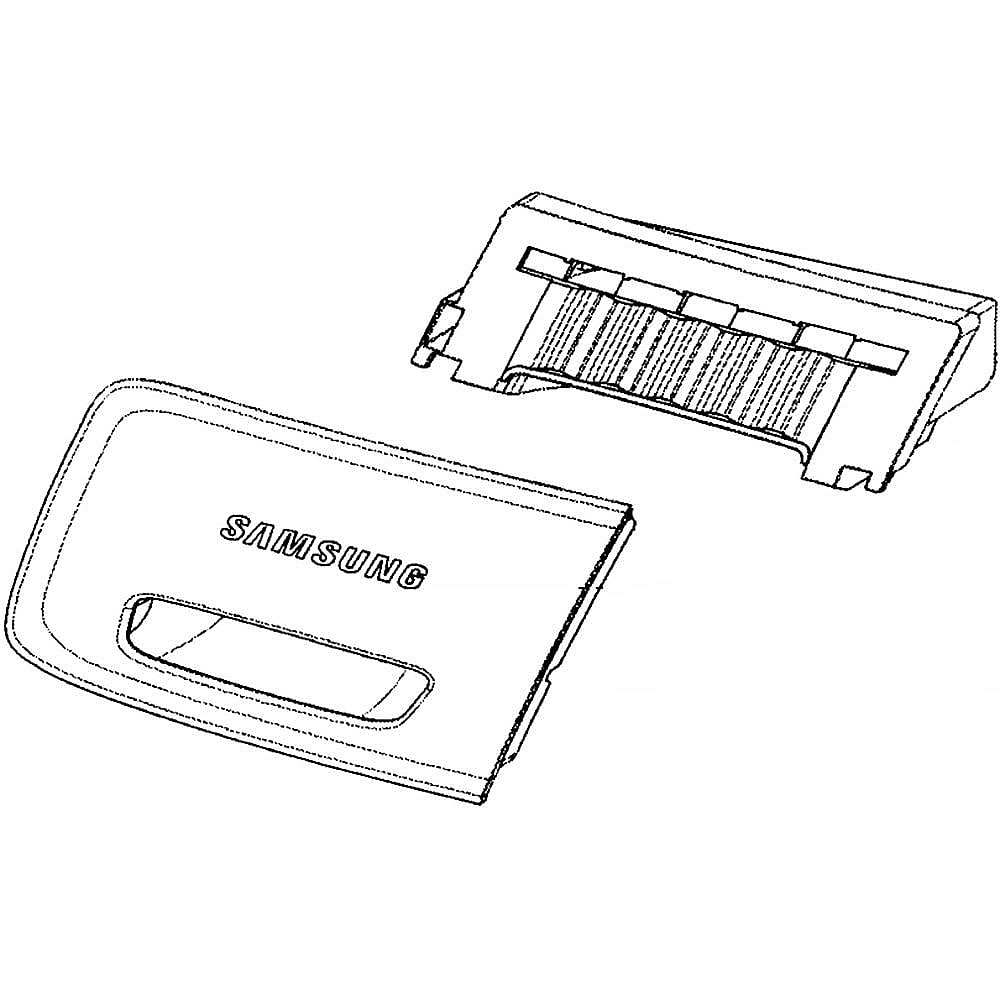 Part #dc97-18090L, Washer Dispenser Drawer Handle Assembly