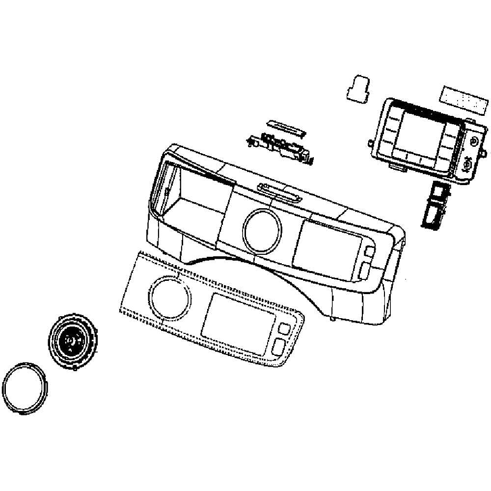 Part #dc97-18107L, Washer Control Panel Assembly (Replaces Dc97-19653A) / 28.43 x 11.02 x 5.51