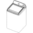 Washer Control Panel Assembly for Samsung WA52J8060AW/A2-01 - Part DC97-18655A