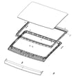 Washer Lid Assembly for Samsung WA52J8060AW/A2-00 - Part DC97-18747A