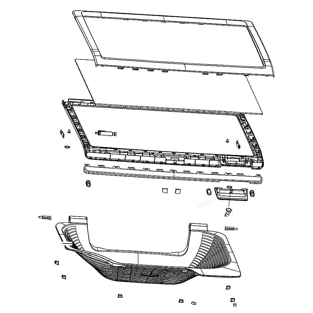 Part #dc97-18845Q, Samsung Washer Lid Assembly (Replaces Dc97-18846A) Dc97-18845Q - Laundry Appliance Part By Samsung / 27.17 x 24.41 x 10.63