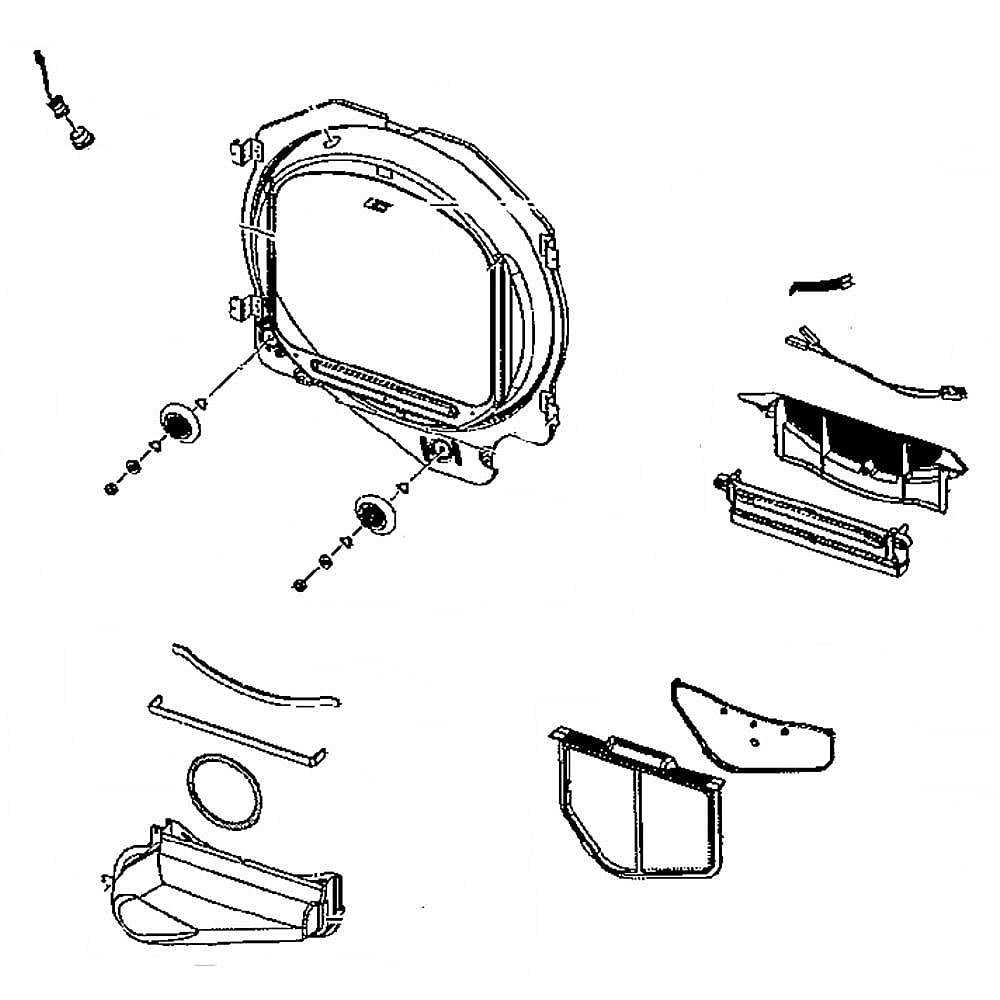 Part #dc97-18962A, Dryer Drum Front Cover