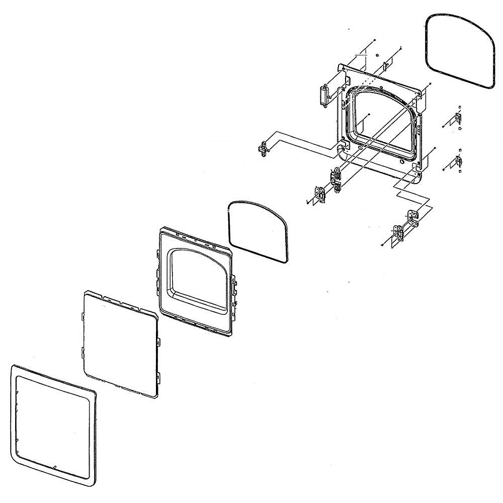 Samsung Part #dc97-18995A, Dryer Door Assembly