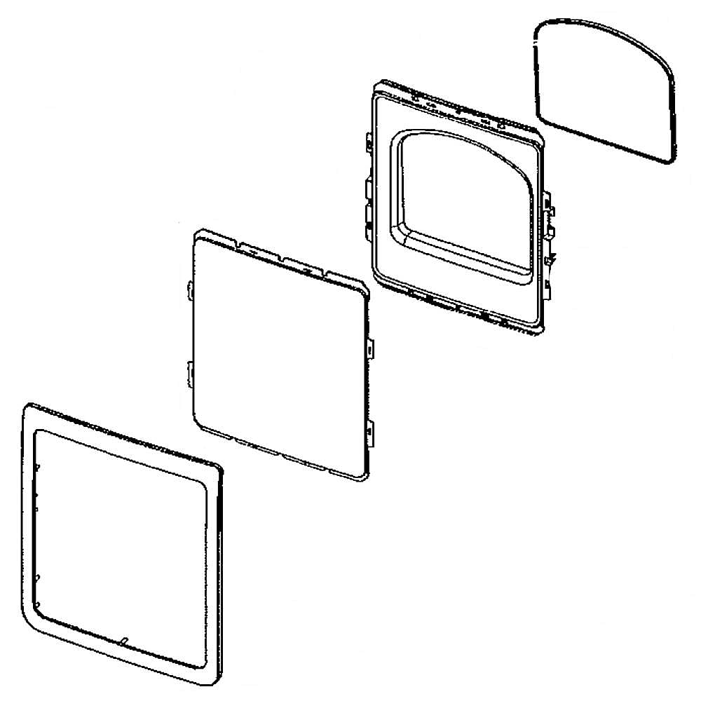Part #dc97-18995B, Dryer Door Assembly
