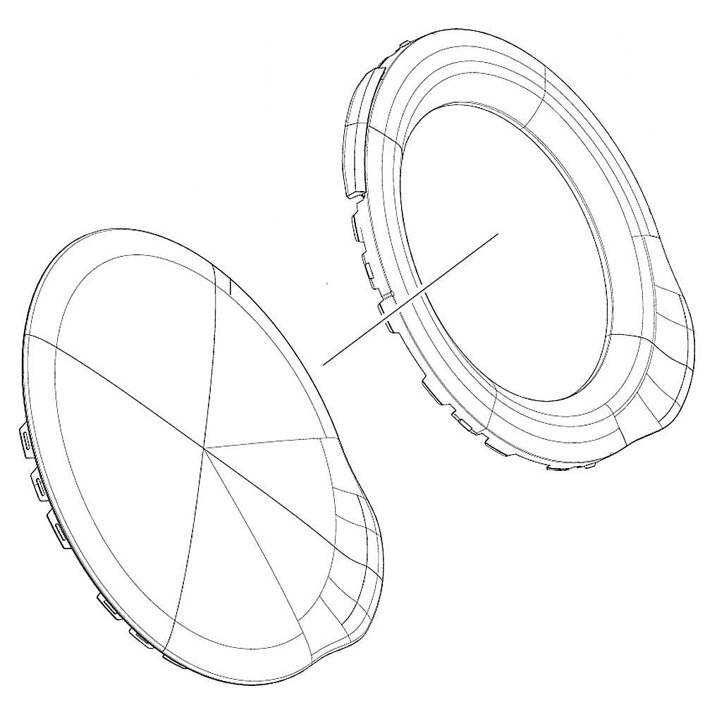 Part #dc97-19171A, Washer Door Outer Panel