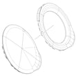 Washer Door Outer Panel for Samsung WW22K6800AW/A2-00 - Part DC97-19171A