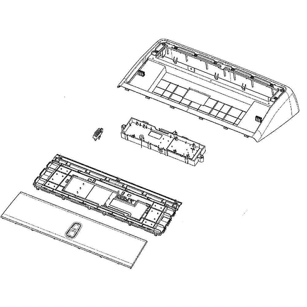 Part #dc97-19206E, Dryer Control Panel Assembly