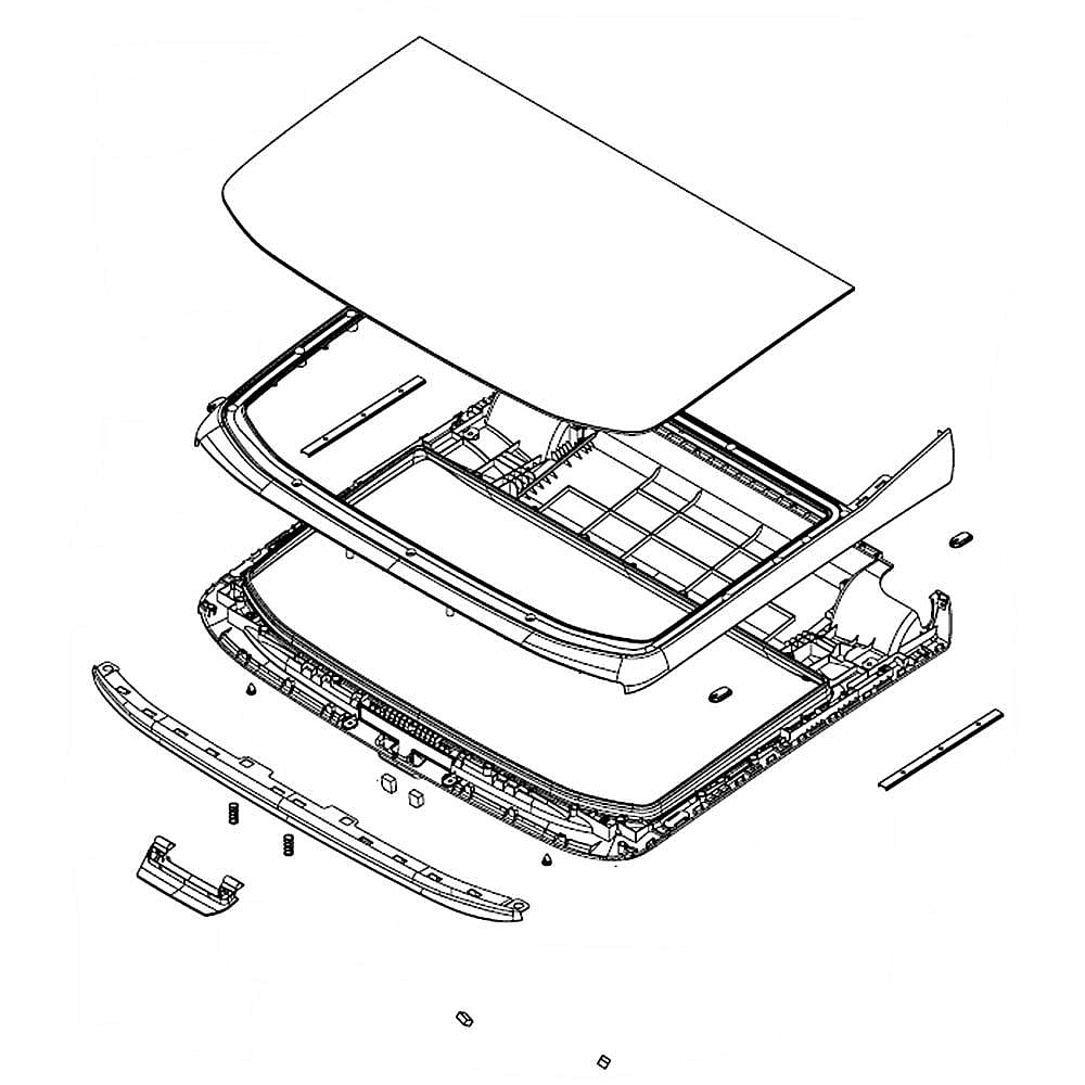 Samsung Part #dc97-19284B, Washer Lid Assembly