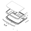 Washer Lid Assembly for Samsung WA50K8600AW/A2-00 - Part DC97-19284B