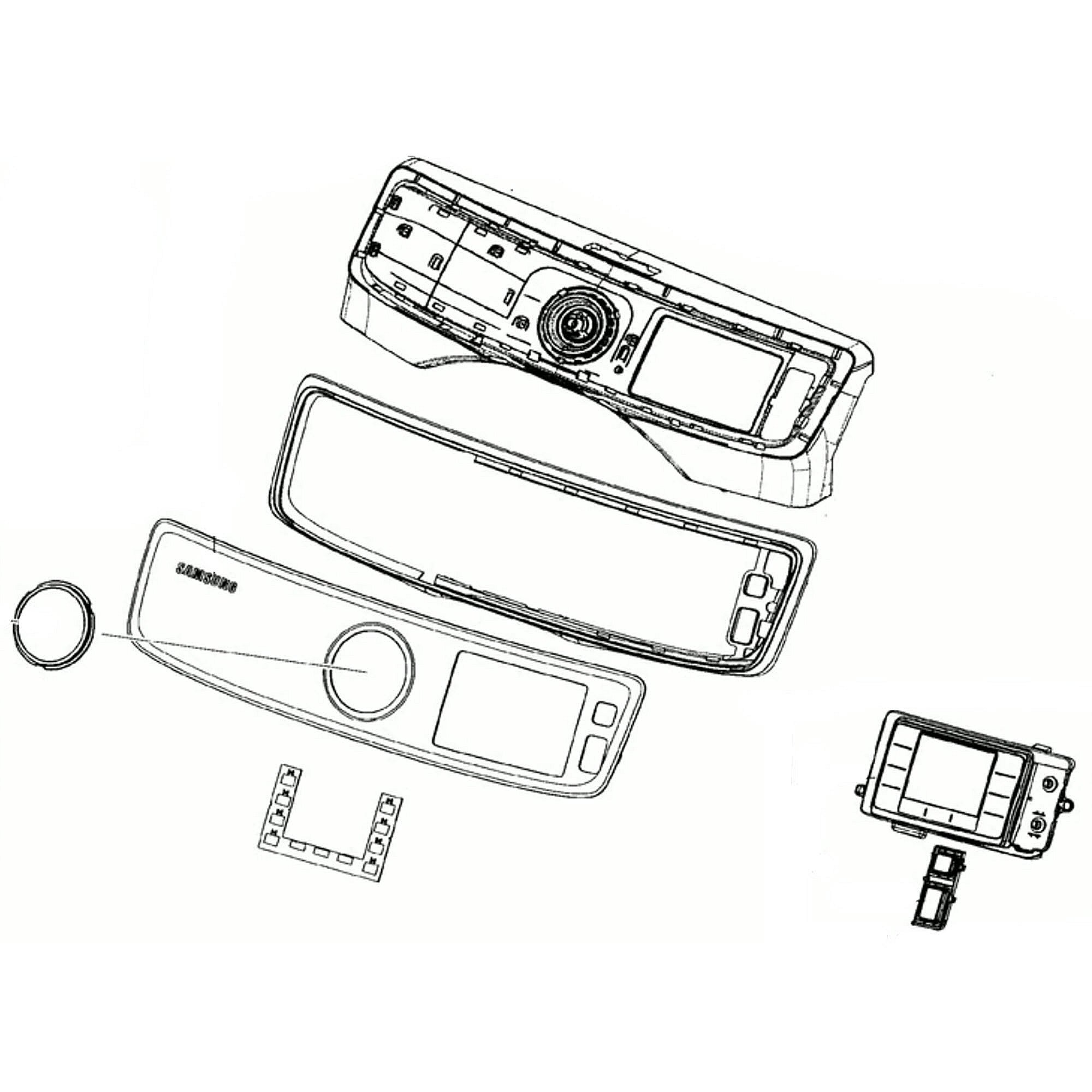 Part #dc97-19327G, Dryer Control Panel Assembly
