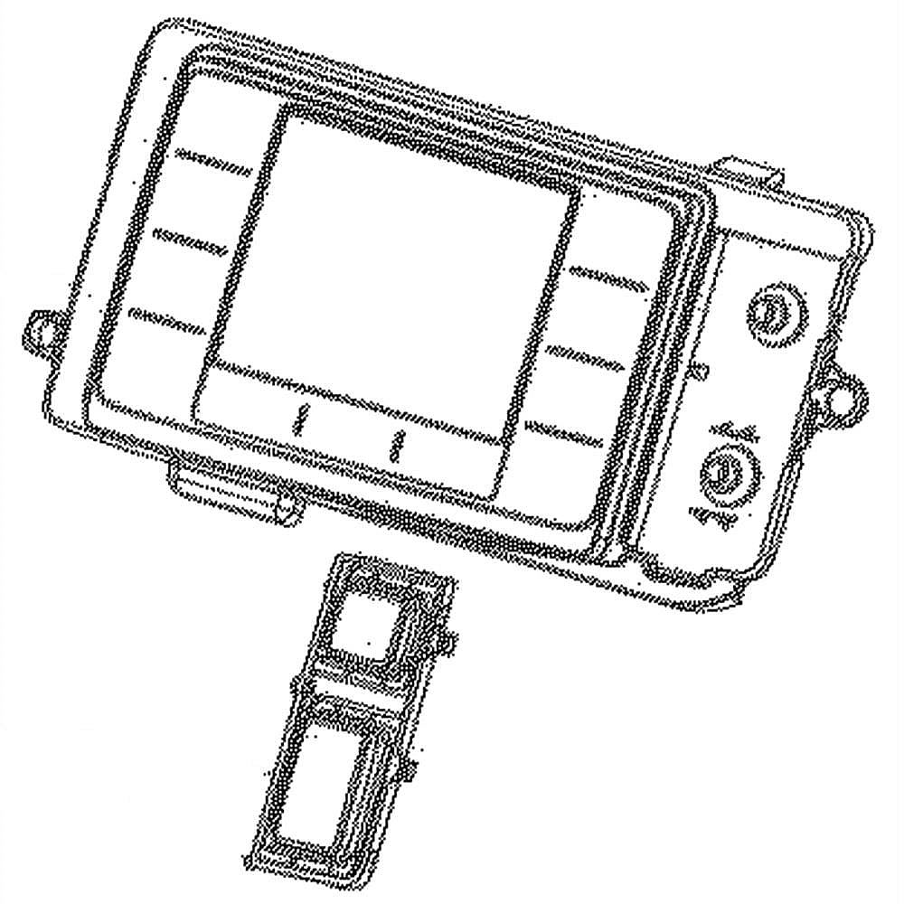 Part #dc97-19328C, Samsung Dryer Control Panel Window Panel