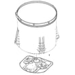 Washer Outer Tub for Samsung WA45H7200AW/A2-01 - Part DC97-19562N