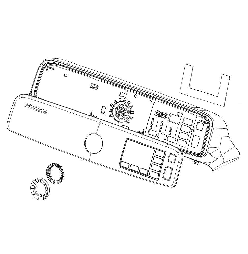 Part #dc97-19576W, Samsung Washer Control Panel / 33.86 x 12.20 x 9.84