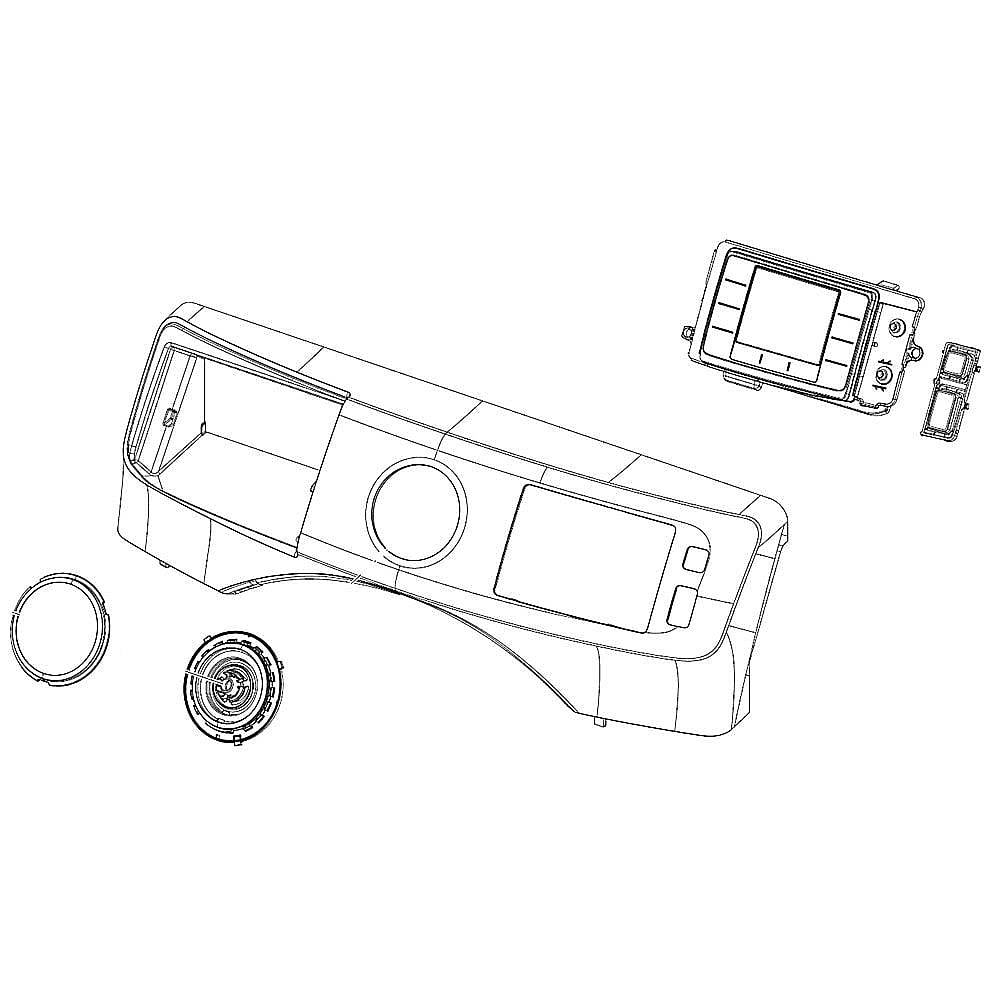 Photo of Samsung Part #dc97-19650K, Washer Control Panel Assembly | 27.17 x 11.02 x 5.91 from Repair Parts Direct