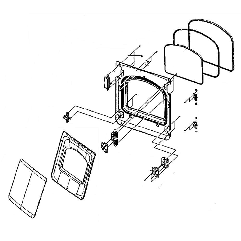 Part #dc97-20017A, Dryer Door Assembly / 29.92 x 24.41 x 7.09