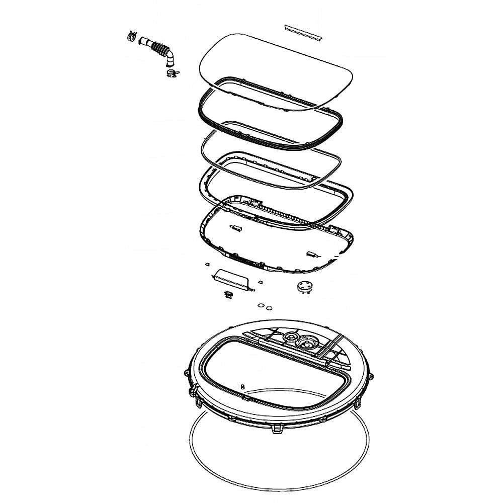 Part #dc97-20036B, Washer Tub Ring Assembly / 28.35 x 26.77 x 13.39
