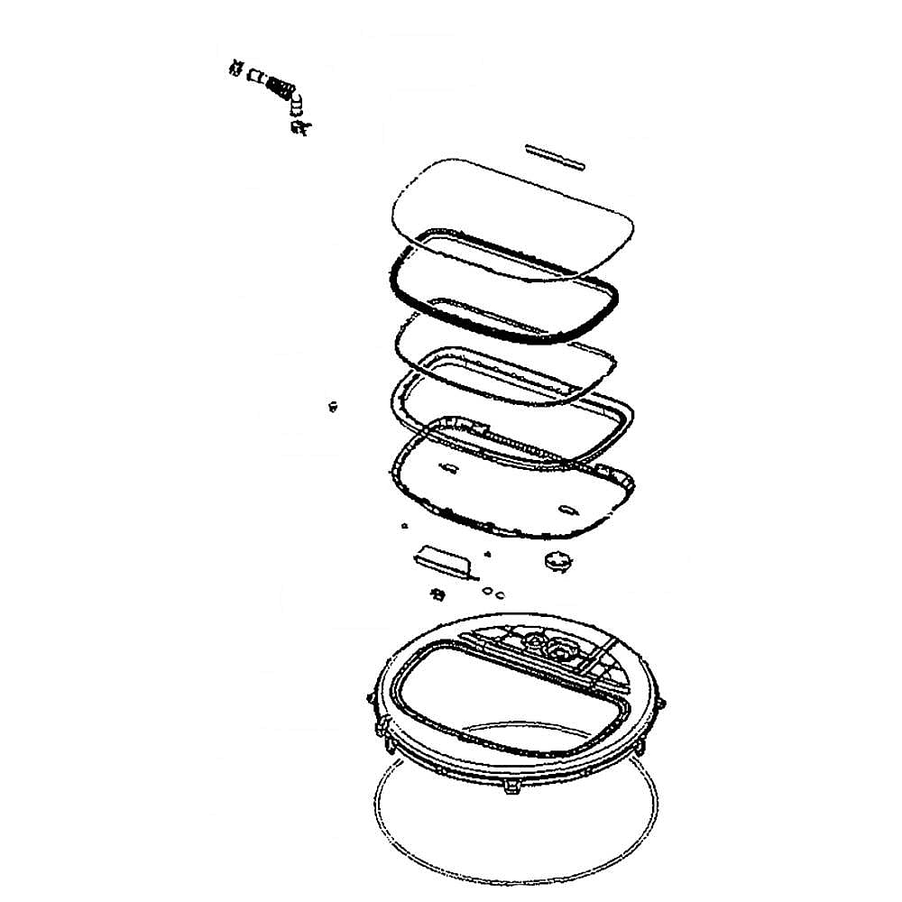 Part #dc97-20036C, Washer Tub Cover Lid / 28.35 x 2.44 x 25.59