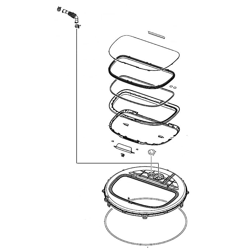 Part #dc97-20036D, Washer Tub Ring Assembly / 42.00 x 3.54 x 25.39