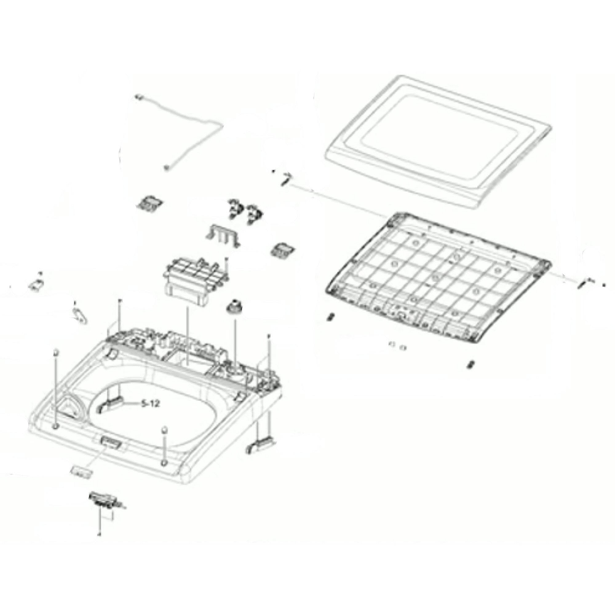 Part #dc97-20481H, Assy Semi Cover Top
