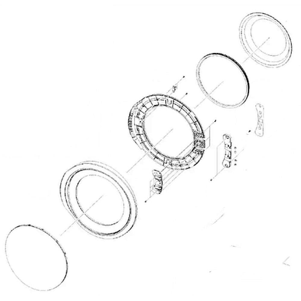 Part #dc97-21491A, Dryer Door Assembly