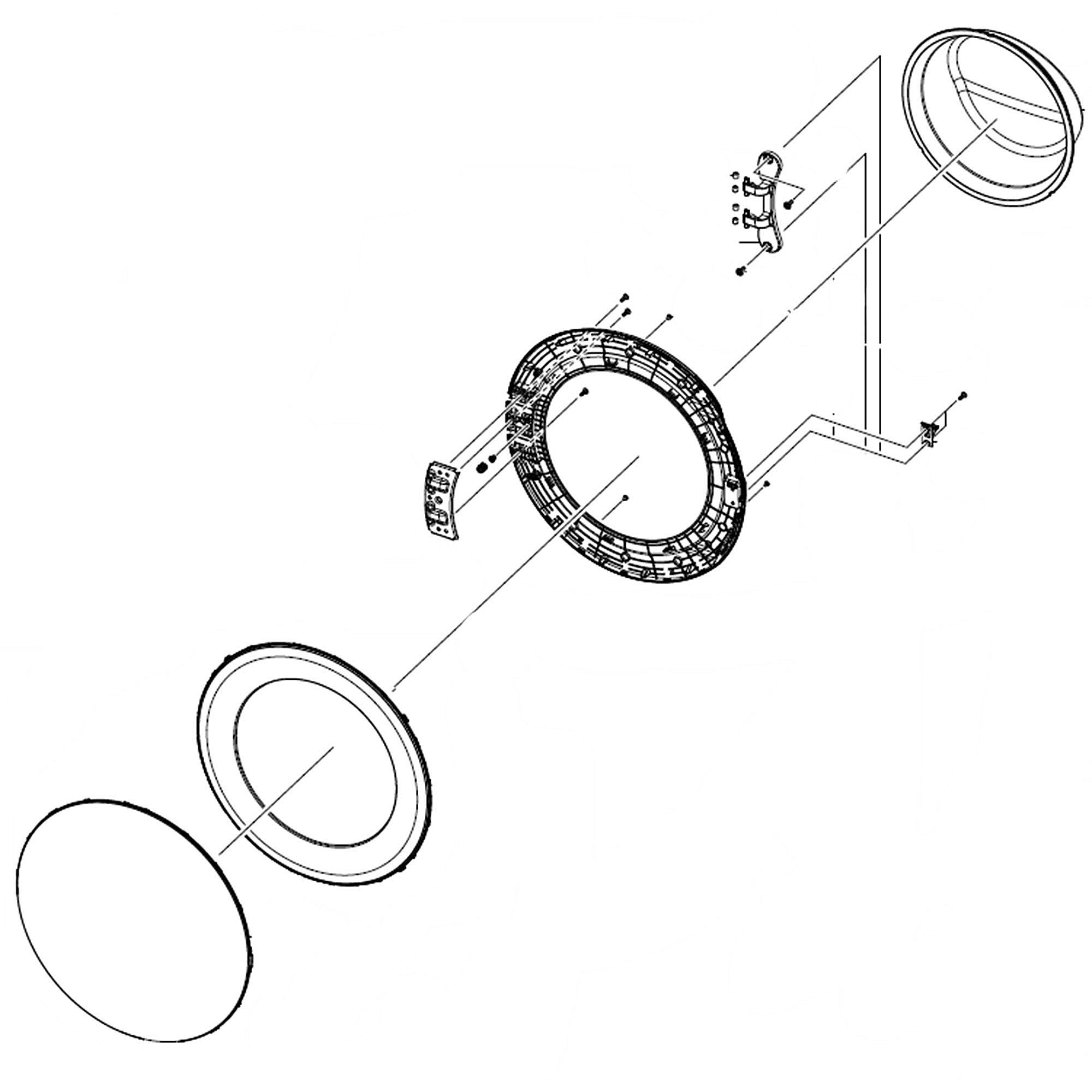 Samsung Part #dc97-21506A, Washer Door Assembly