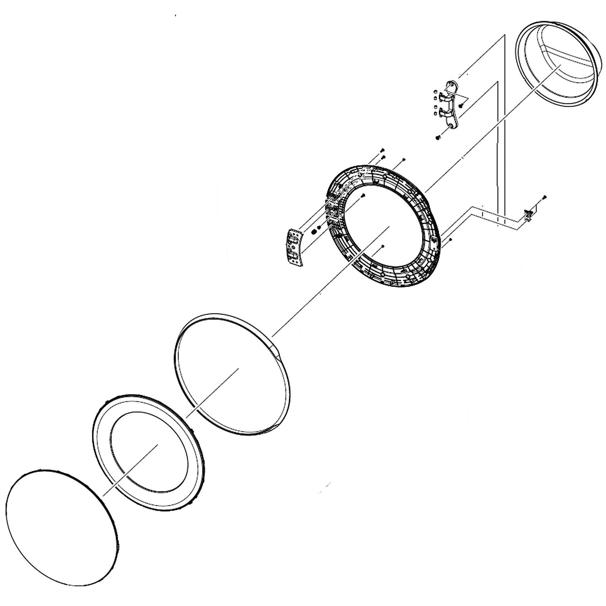 Part #dc97-21507C, Samsung Washer Door Assembly
