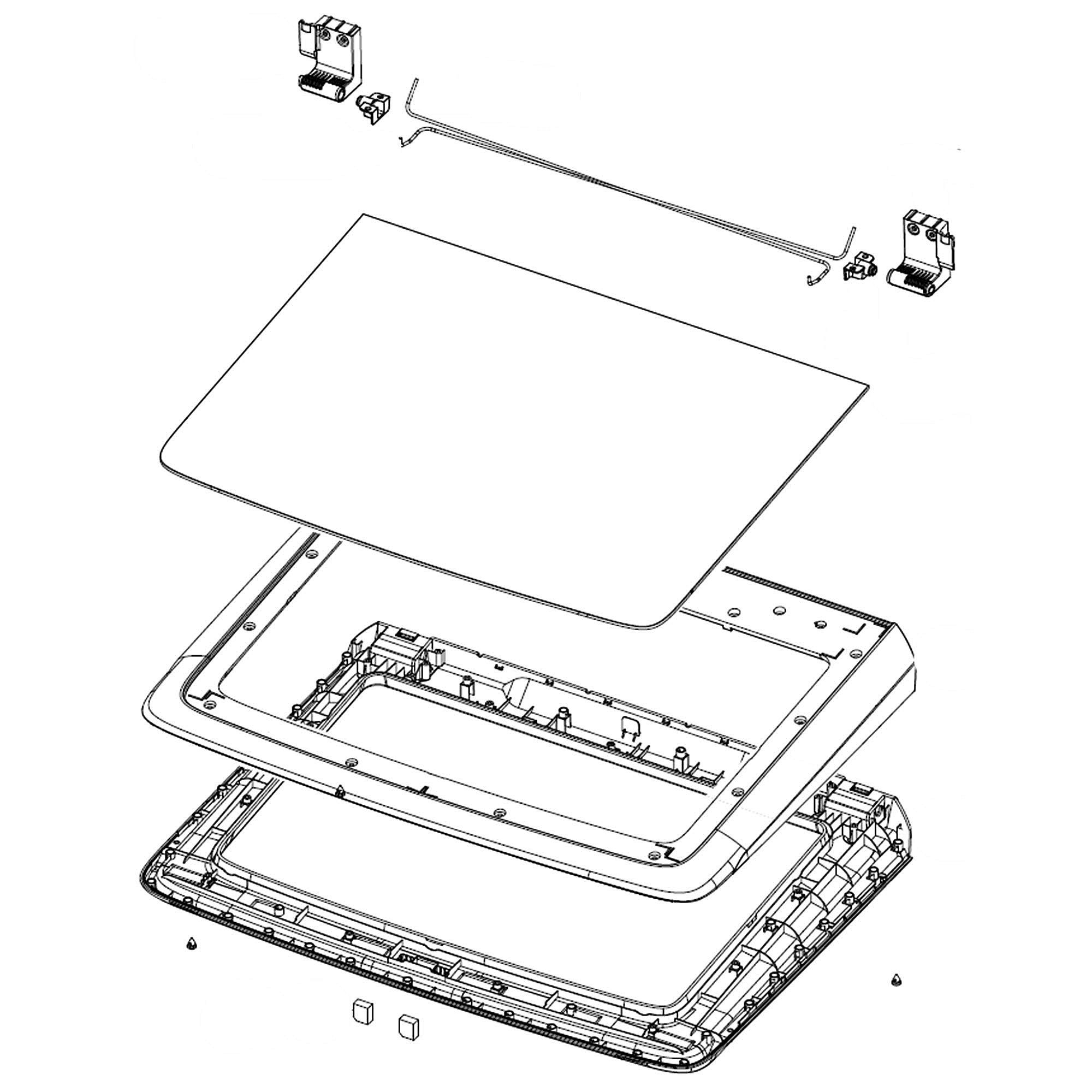Part #dc97-21510J, Samsung Washer Lid Assembly