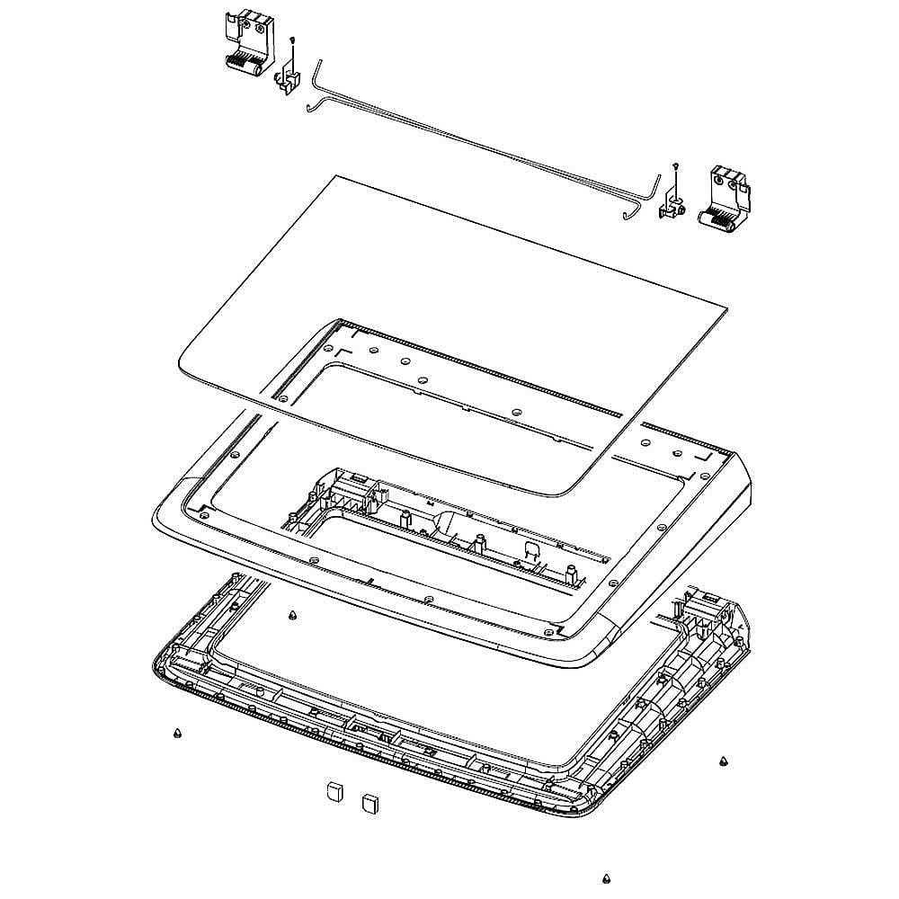 Part #dc97-21510X, Samsung Washer Lid Assembly