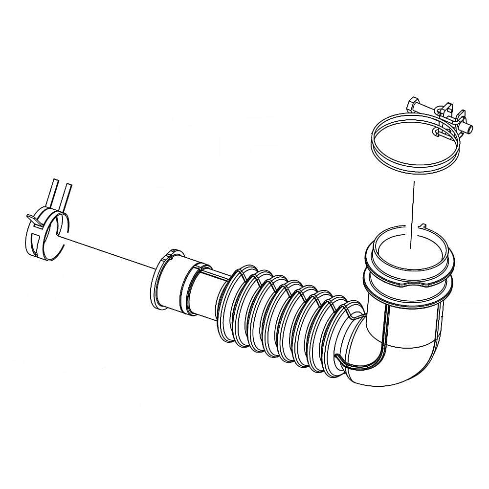 Part #dc97-21561A, Washer Tub-To-Pump Hose / 21.65 x 0.79 x 0.39