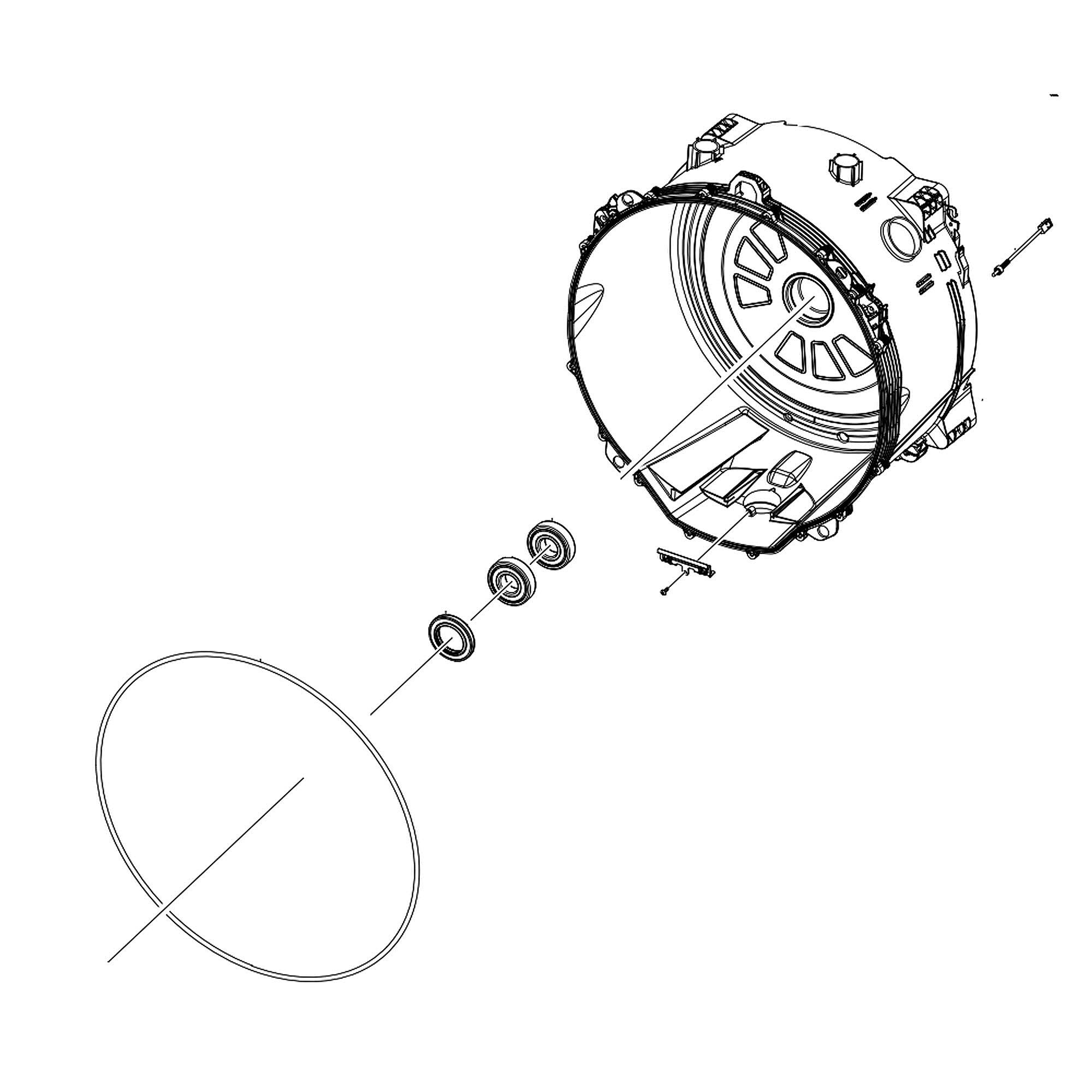 Part #dc97-21754C, Washer Outer Rear Tub Assembly