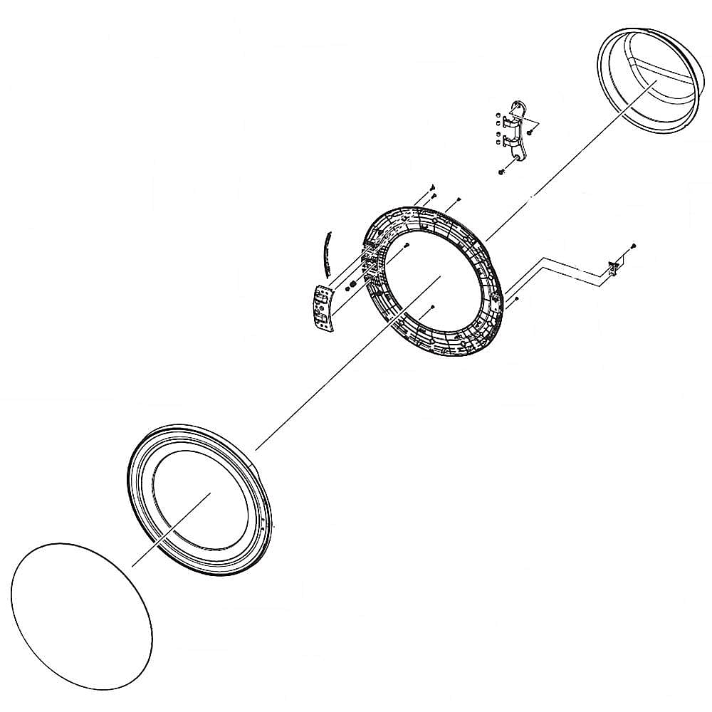 Part #dc97-22435A, Washer Door Assembly