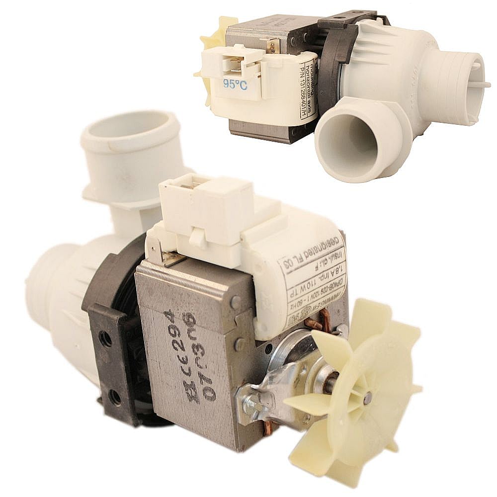 Part #131268401, Washer Drain Pump (Replaces 131268400, 131427400, 131630700) / 8.30 x 6.55 x 5.55