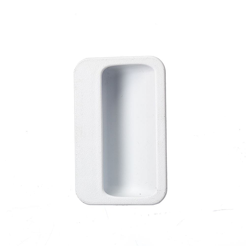 Part #131789400, Electrolux Laundry Center Dryer Door Handle (White) / 7.15 x 6.35 x 1.95