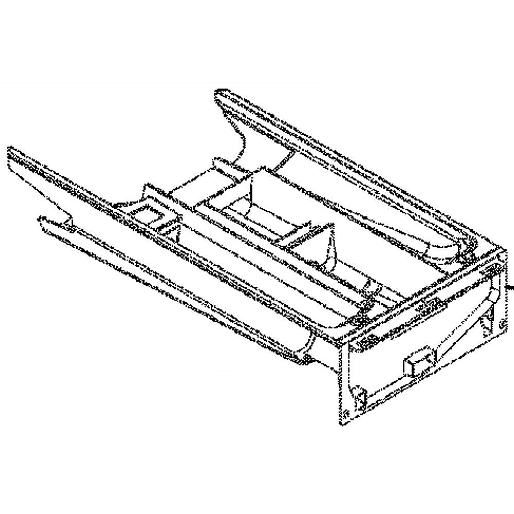 Part #132507601, Washer Dispenser Drawer Conveyor / 19.80 x 6.35 x 2.35