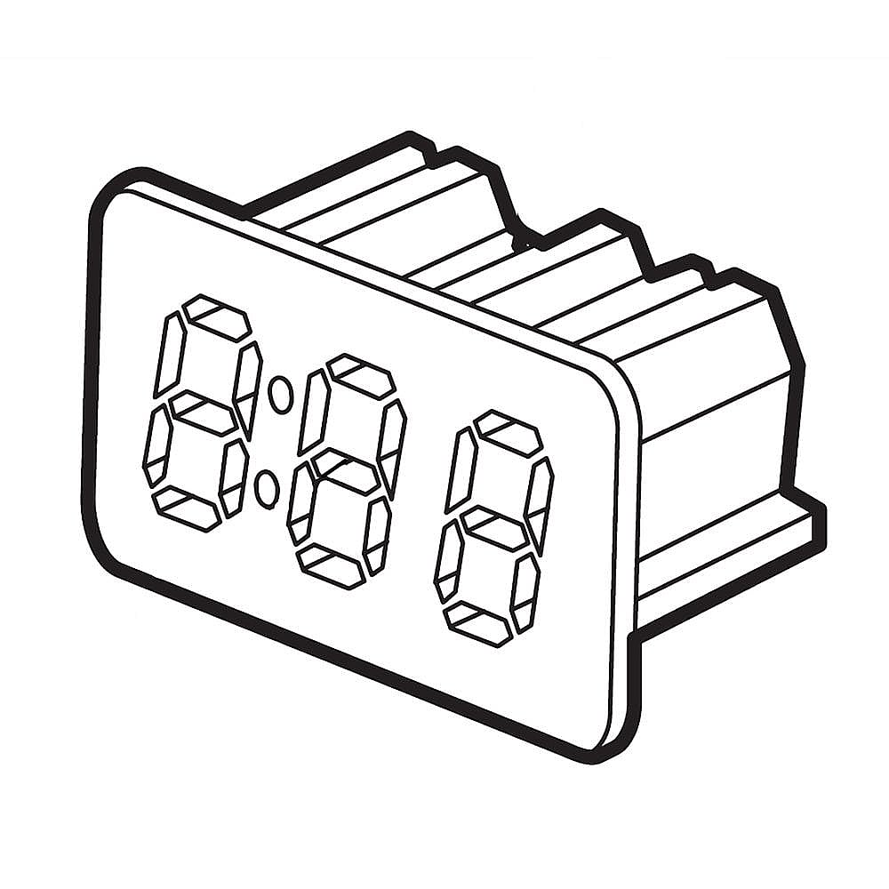 Kenmore Part #134503300, Display | 12.10 x 1.55 x 0.95