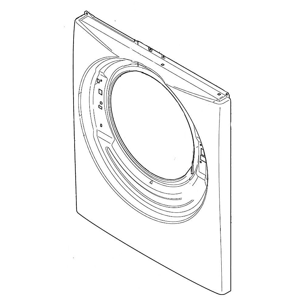 Frigidaire Part #137021861, Washer Front Panel (Black) | 11.88 x 7.25 x 4.25