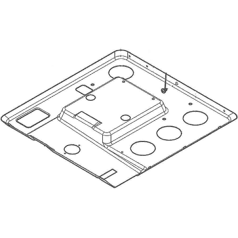 Part #137490900, Laundry Center Dryer Drive Motor Base Plate / 13.95 x 13.55 x 1.55