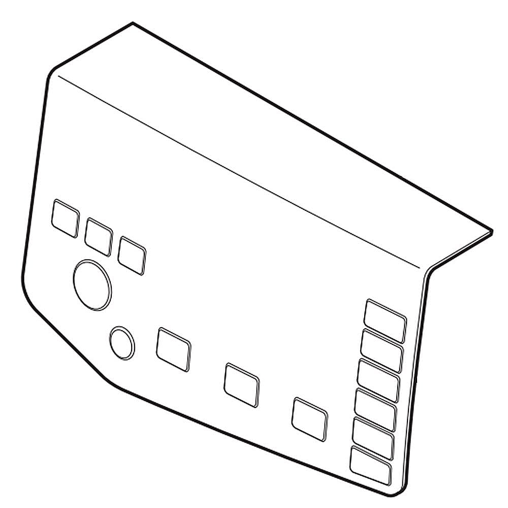 Part #137501755, Washer Control Overlay / 9.30 x 6.55 x 2.30