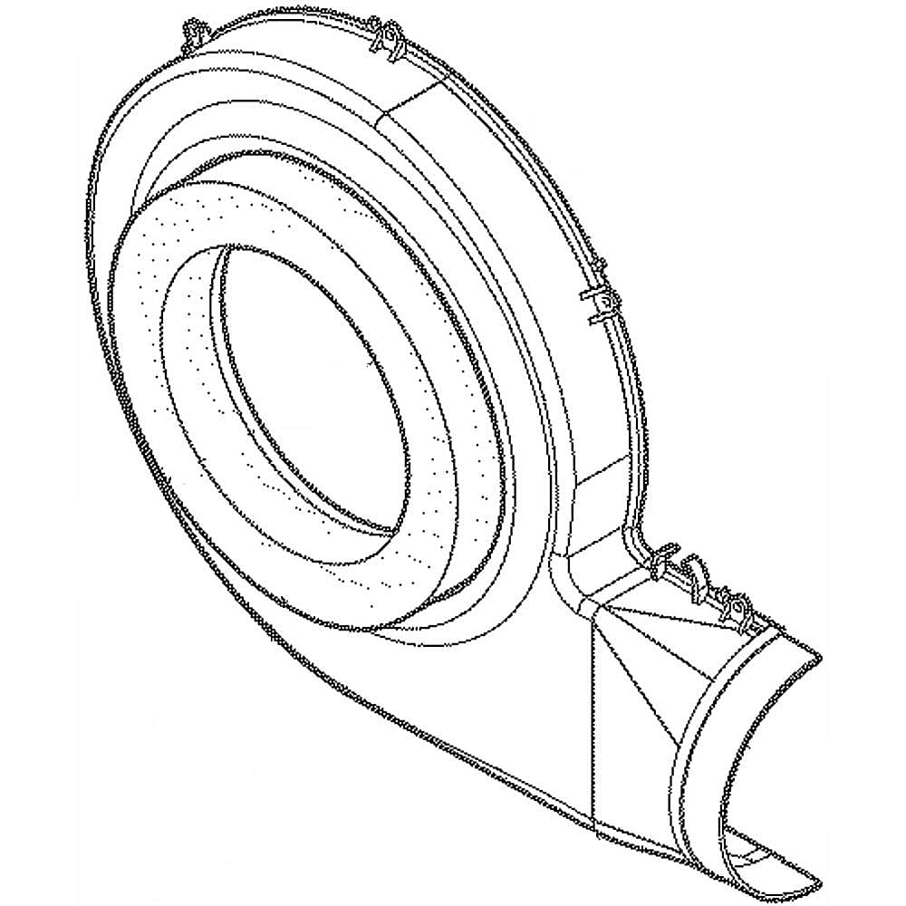 Part #137551600, Laundry Center Dryer Blower Housing, Front / 13.65 x 10.95 x 2.75
