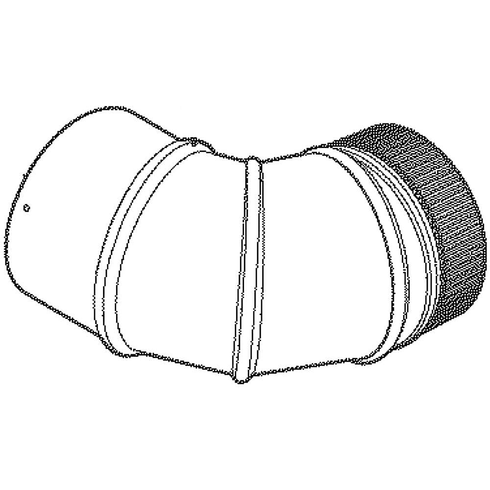 Kenmore Part #5304500508, Crosley Dryer Exhaust Duct Elbow | 7.45 x 6.70 x 4.55