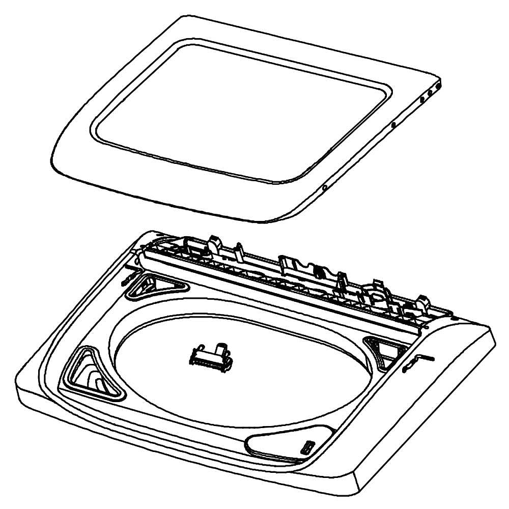 Part #5304511337, Top Assembly With Lid And Nozzle (White) / 27.50 x 27.00 x 3.00