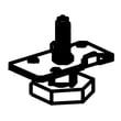 Foot Assembly for Frigidaire CFRE4120SW2 - Part 5304511372